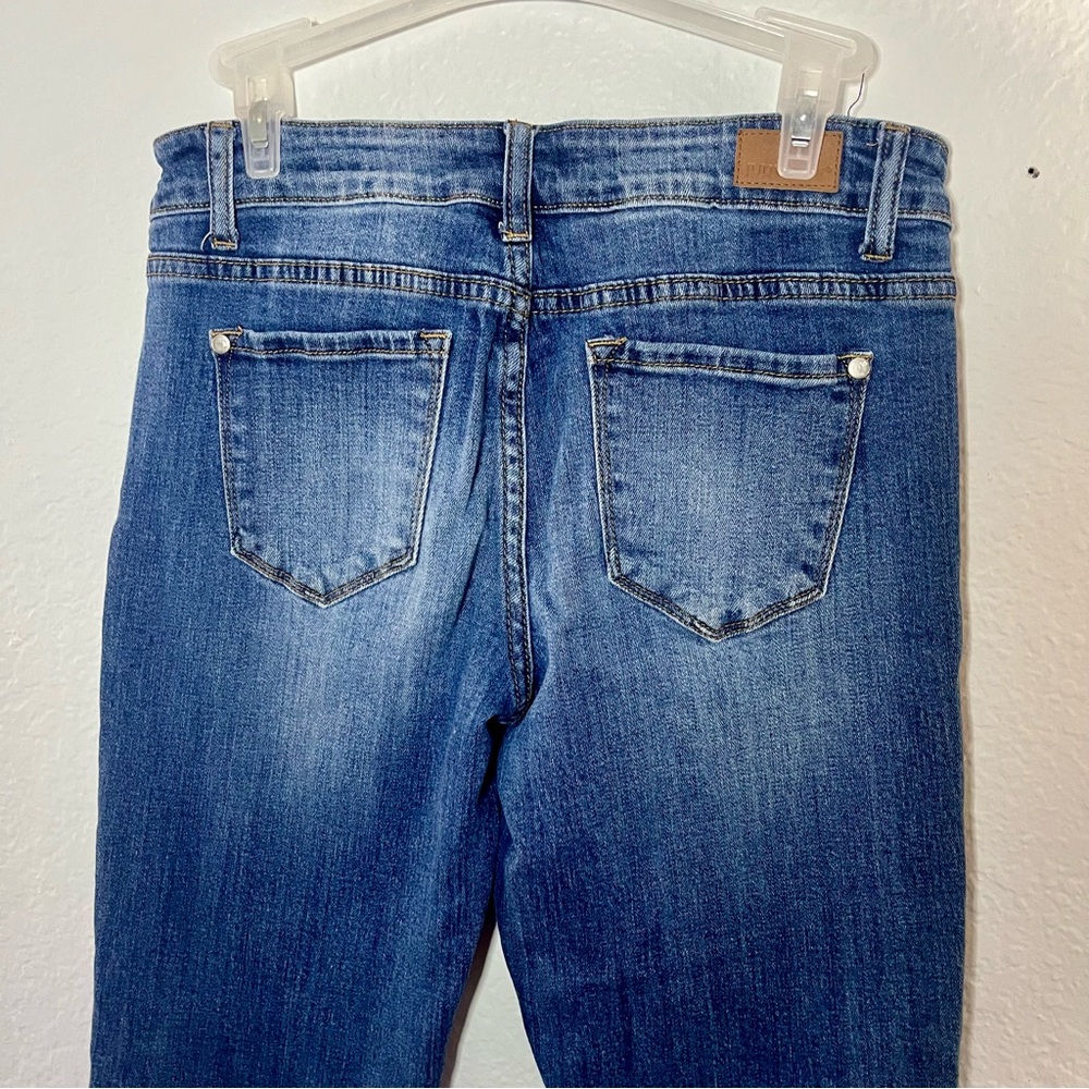 Judy Blue Straight Fit Tiered Raw Hem Ankle Jeans Size 7/28 - Picture 8 of 12